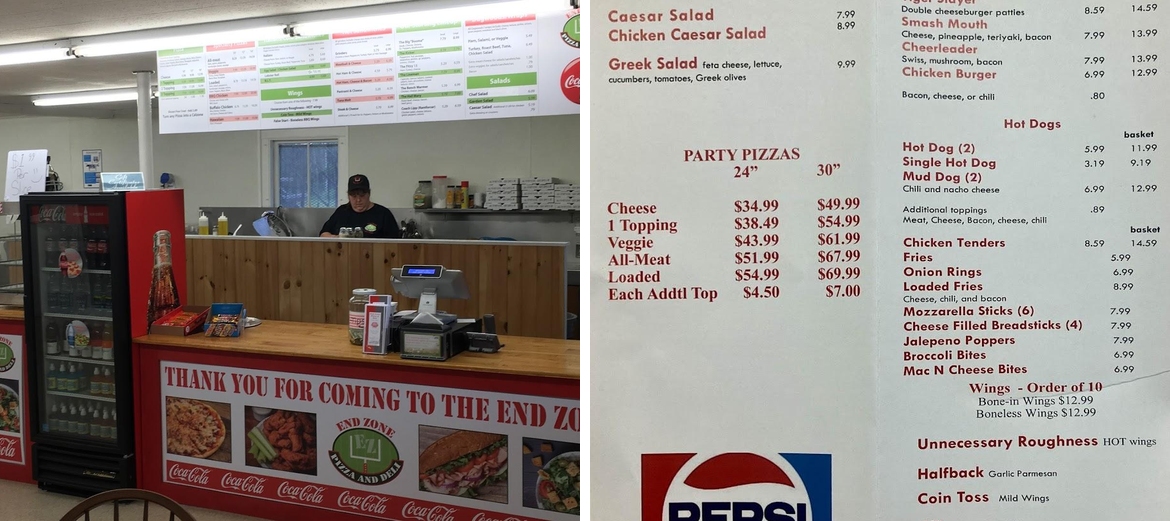 End Zone Menu
