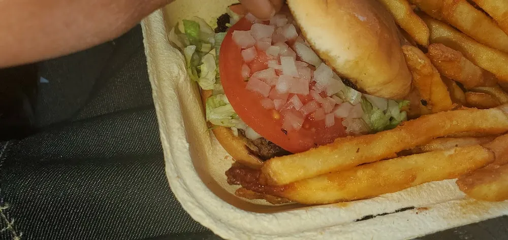 Cheese Burger with French Fries