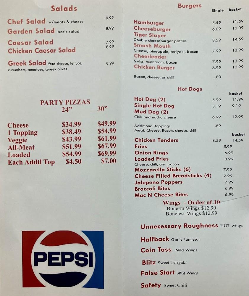 End Zone Menu image 1